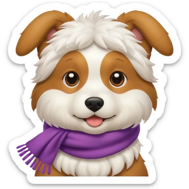 Dog with Toyscarf sticker