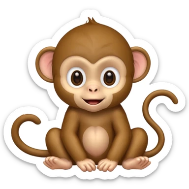 baby monkey sticker