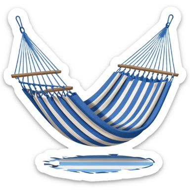 a hammock with a hole in the bottom sticker