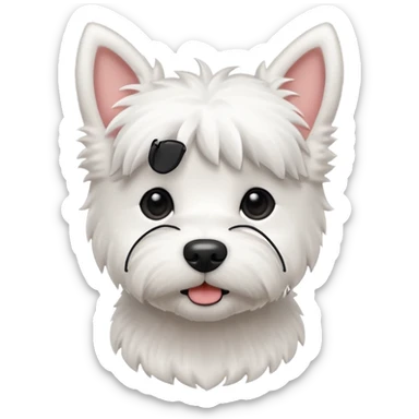 Tiny westie dog sticker