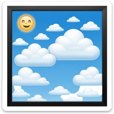 background with a happy blue sky with a few white clouds from a distance sticker