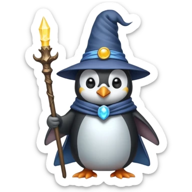 Penguin Wizard sticker