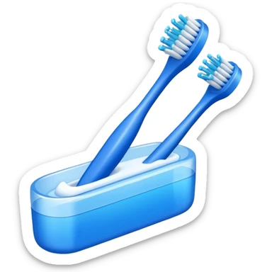 blue toothbrush sticker