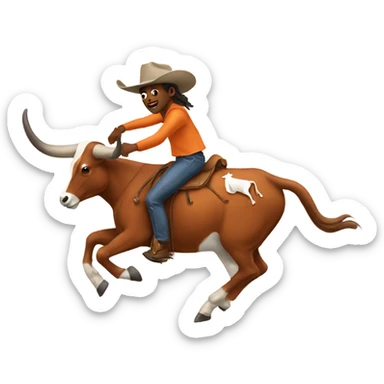 Longhorn riding a buckeye sticker