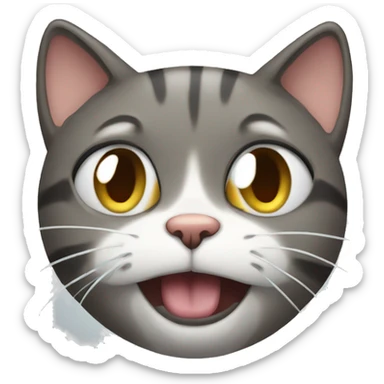 Cat crying dramatically  sticker