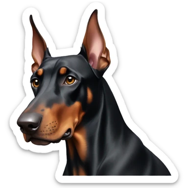 Doberman dog sticker