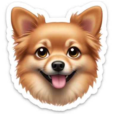 pink pomchi  sticker