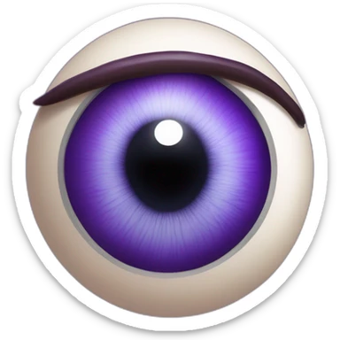majestic godly violet iris eyeball serious intense symmetrical knowledgable sticker