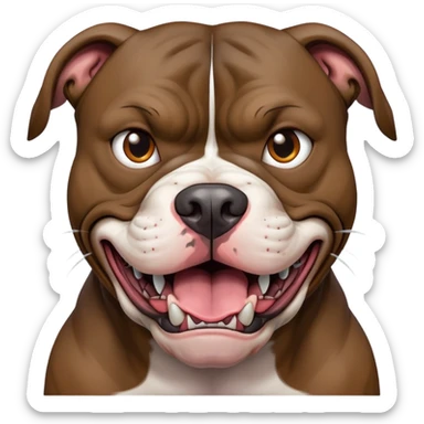 Scary pitbull sticker