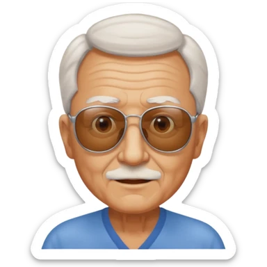 elderly man with sunglasses sticker