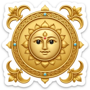 Jain religious symbol sticker