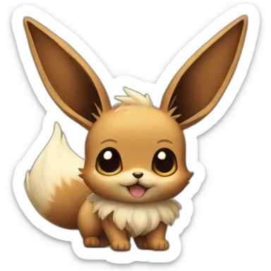 Eevee draws a draing sticker