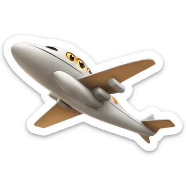 Cat flying on jet  sticker