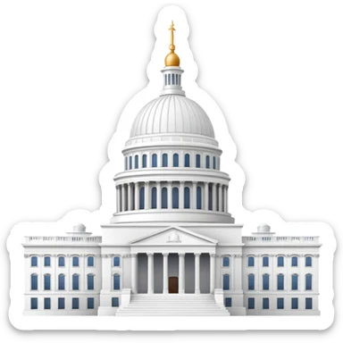 Capitol building with dome sticker