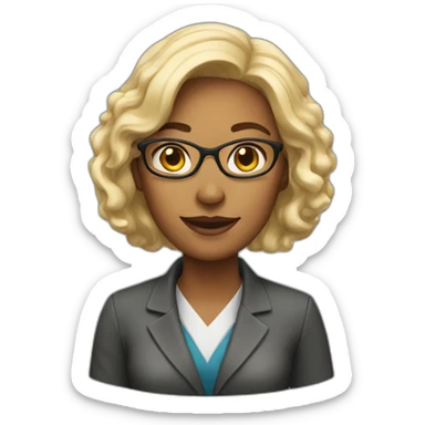 University teacher woman sticker