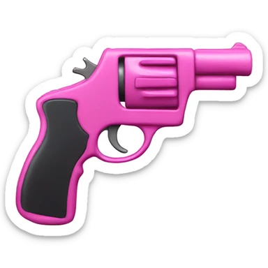pink gun with a perspective on a slight angle sticker