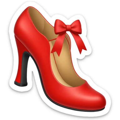 red shoe sticker