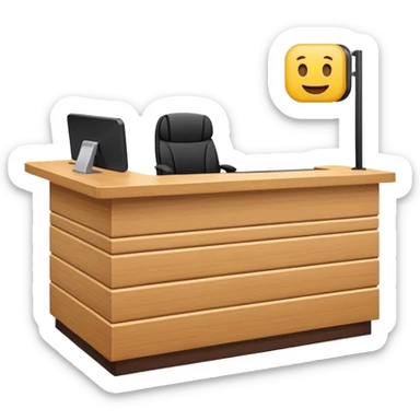 Reception desk
 sticker