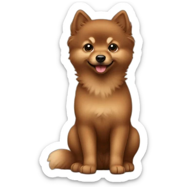 Spitz baby-brown dark color  sticker