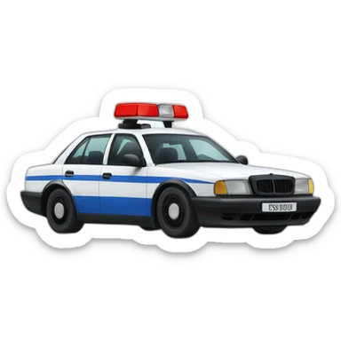 drifting German Police car sticker