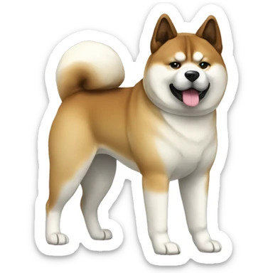 Akita Dog Breed Full Body sticker