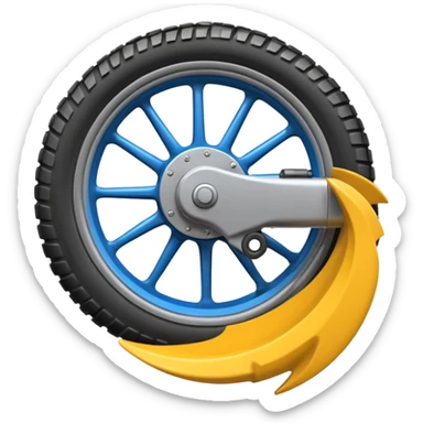 Moto crosse  roue arrière  sticker