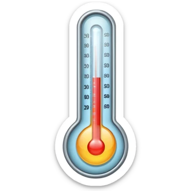 sick thermometer sticker