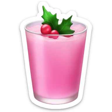 pink christmas christmas drink sticker