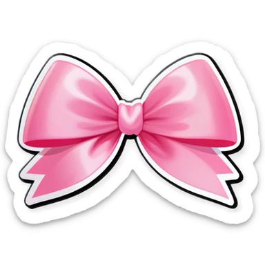 Pink bow  sticker