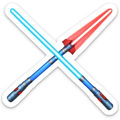 Blue and red light savers crossing sticker