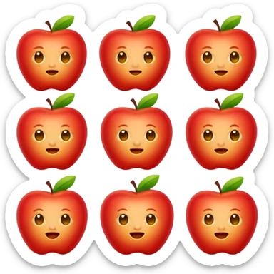 close-up baechu kimchi, apple emoji style, closely matching reference photo sticker