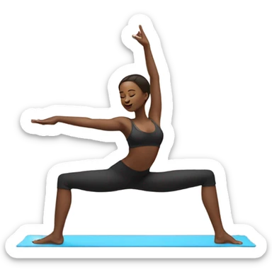 Girl doing candlestick pose sticker