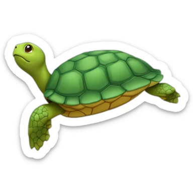 Tortue sur un nuage sticker
