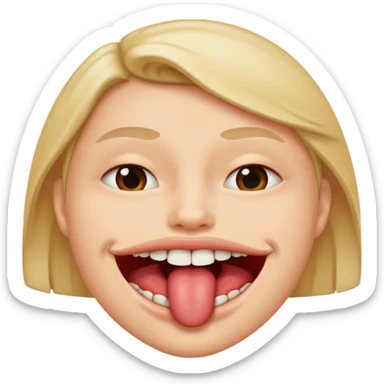 Biting your lower lip sensually sticker