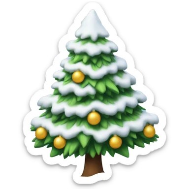Christmas snow tree sticker