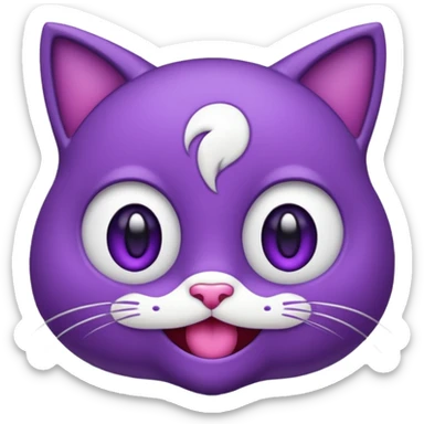 faça um gatinho roxo de emoji igual esse 🐈 so que roxo sticker
