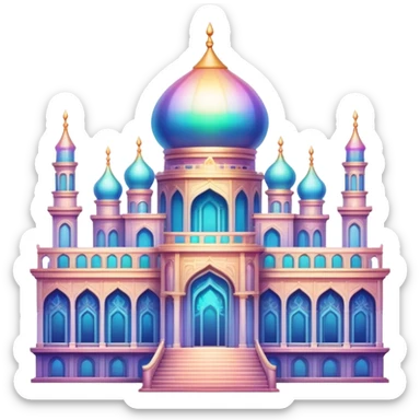 Epic divine legendary complex detailed iridescent gradients aesthetic-scenic palace sticker