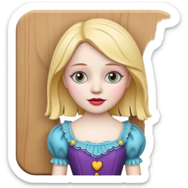 Icon for Puppet Theater: a girl puppet body with puppet face sticker