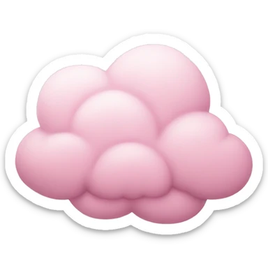 pastel pink cloud sticker