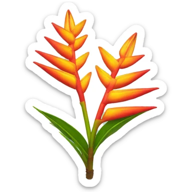 Heliconia plant sticker