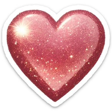 glittery heart sticker