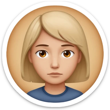 un personnage de face dans un rond en mode photo de profil sticker