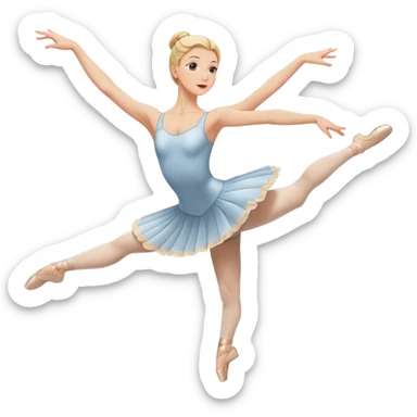 blonde ballet dancer grand jeté leap sticker