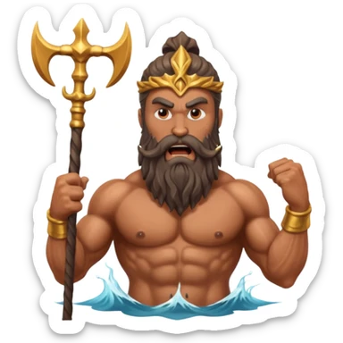 poseidon, angry sticker