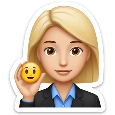 hazme un emoji de ayudando a una empresa a dejar de perder el tiempo sticker