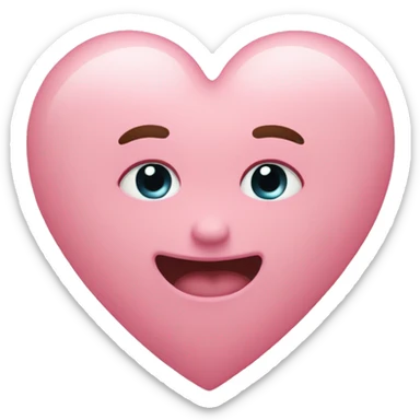 Baby pink heart sticker