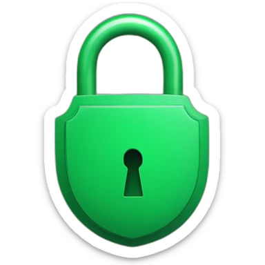 Lock green sticker