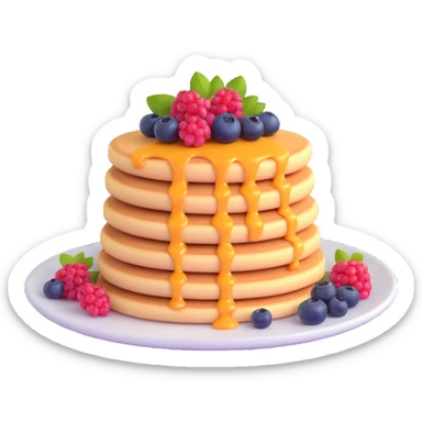 cheese pancakes with berries sticker