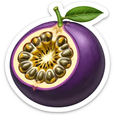A passion fruit sticker