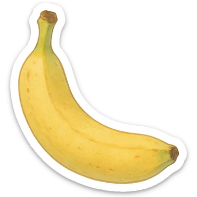 banana, ghibli style sticker
